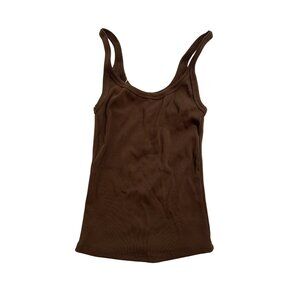 Monday Swimwear Brown Ribbed Tank Top